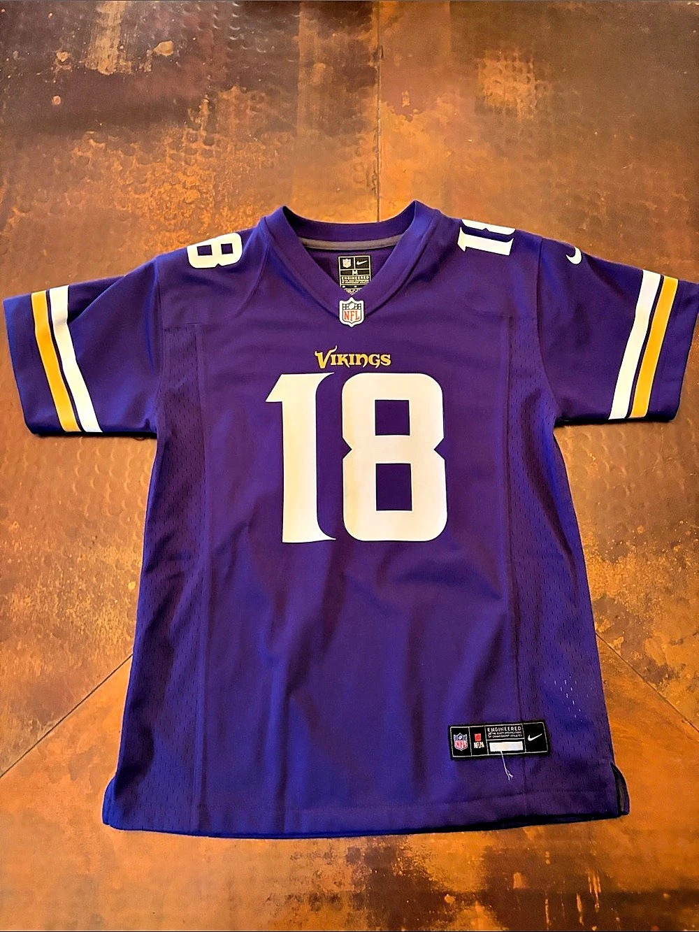 NFL Justin Jefferson #18 Minnesota Vikings jersey Purple White Football Jersey